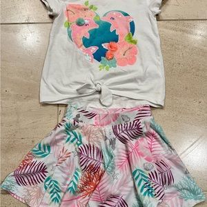 Under The Sea Disney skirt & Dolphin tshirt size 5